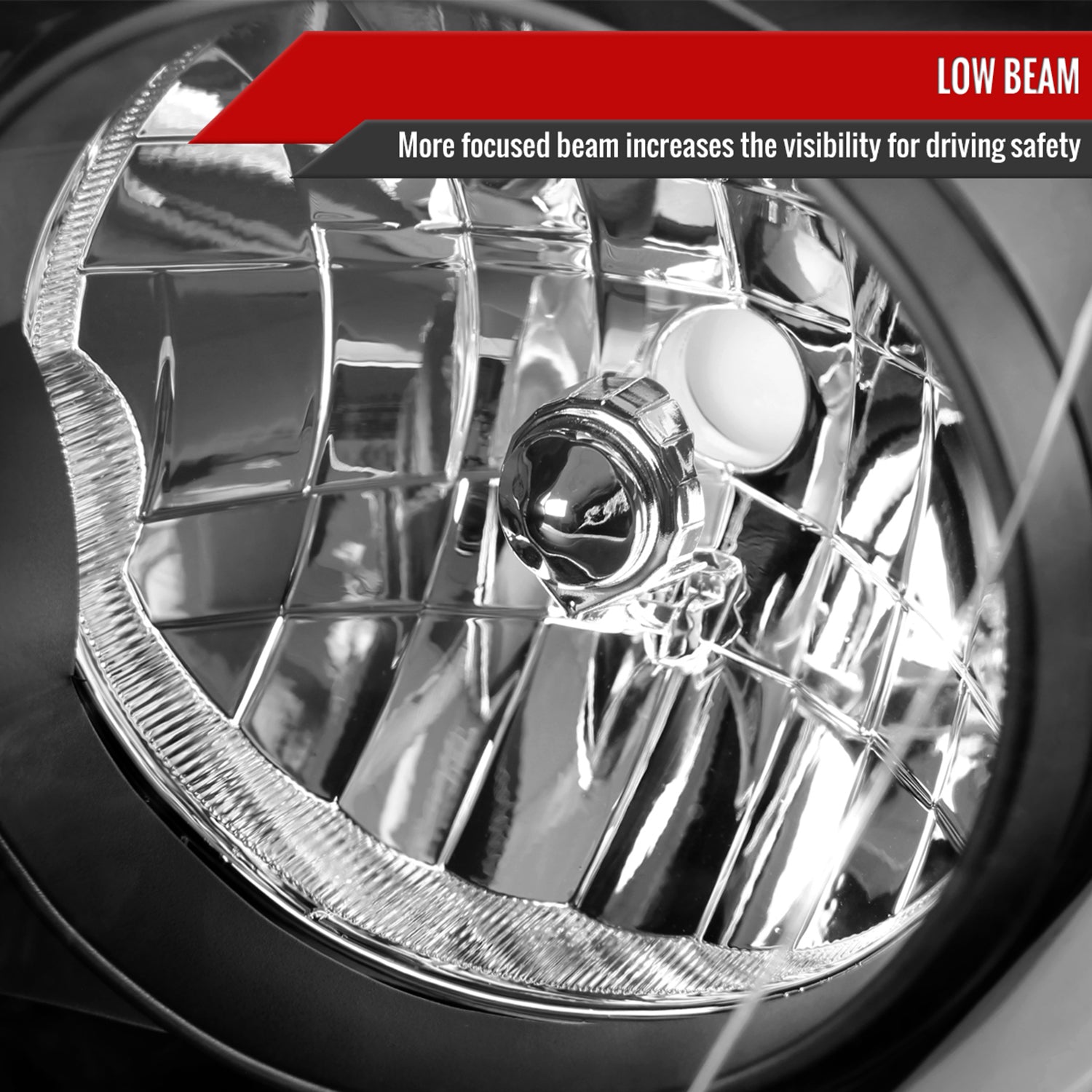 2005-2006 Toyota Camry Factory Crystal Headlights Amber Reflector Matt Black