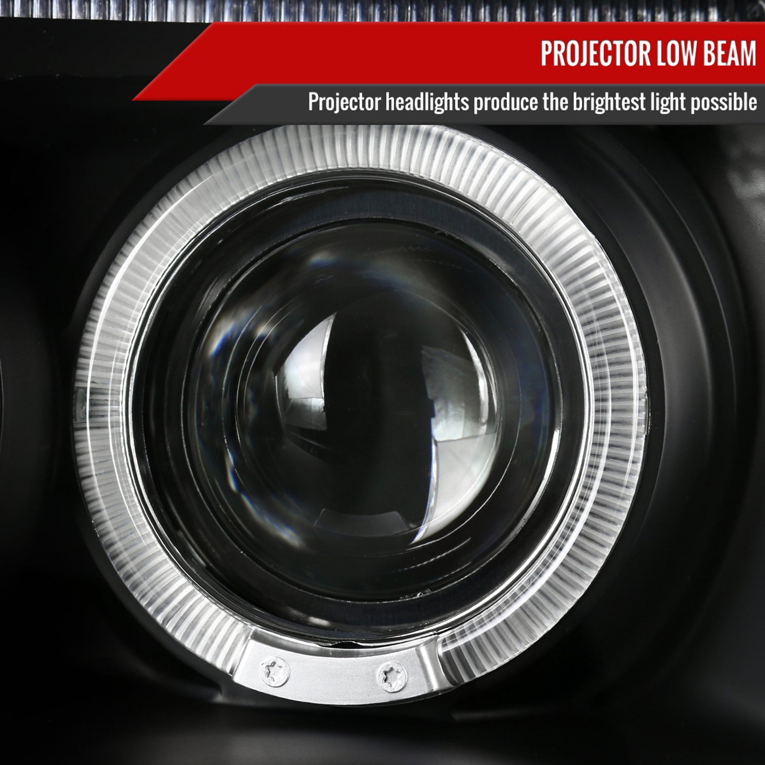 2005-2015 Nissan Xterra Dual Halo Projector Headlights Matte Black/Clear Lens