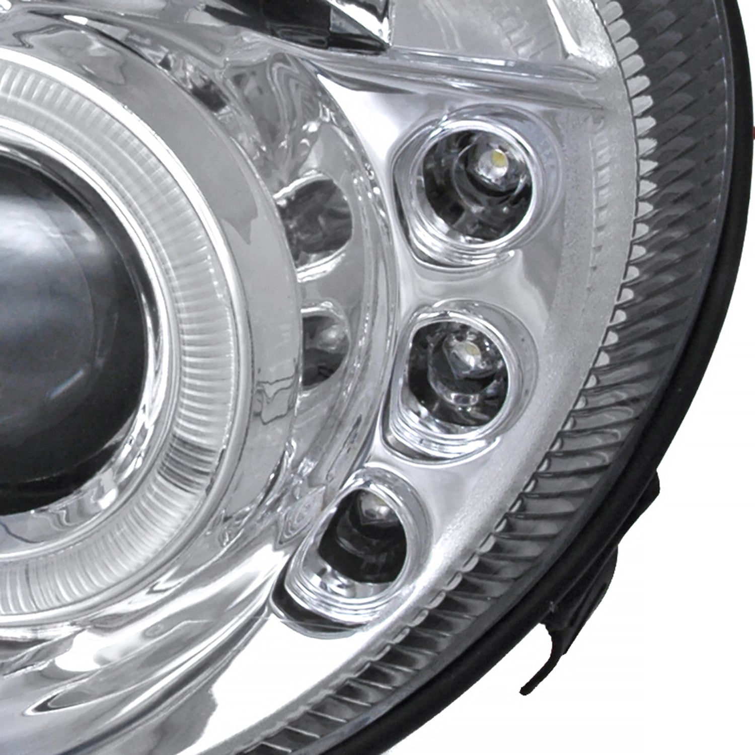 2003-2005 Dodge Neon Dual Halo Projector Headlights Chrome/Clear Lens