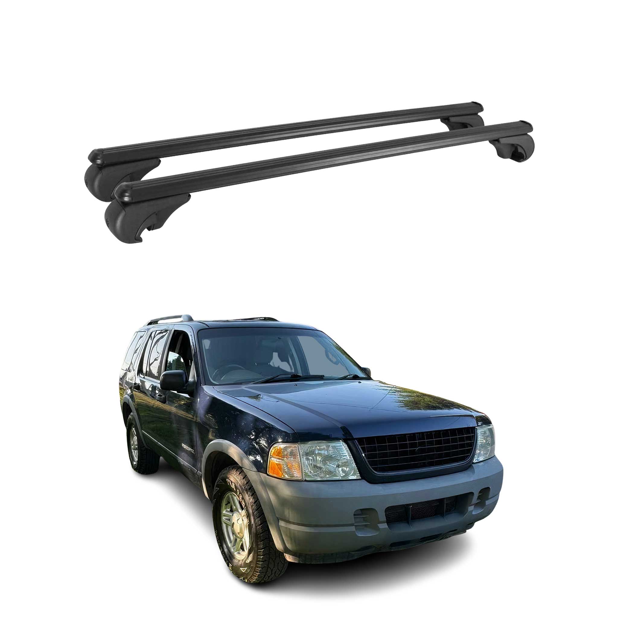 2002-2005 Ford Explorer Roof Rack Cross Bars Black
