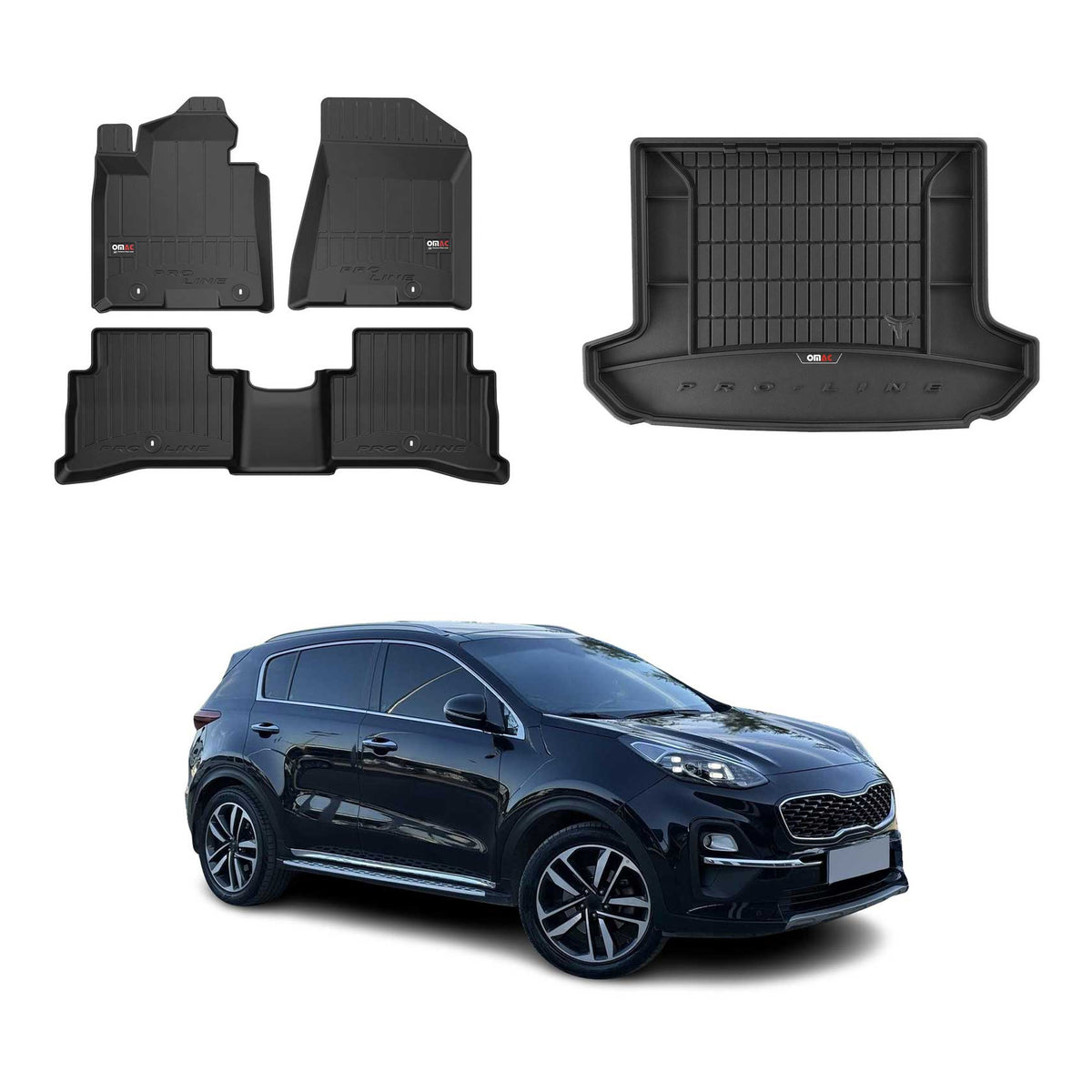OMAC Floor Mats & Cargo Liners for Kia Sportage 2017-2022 Upper Trunk