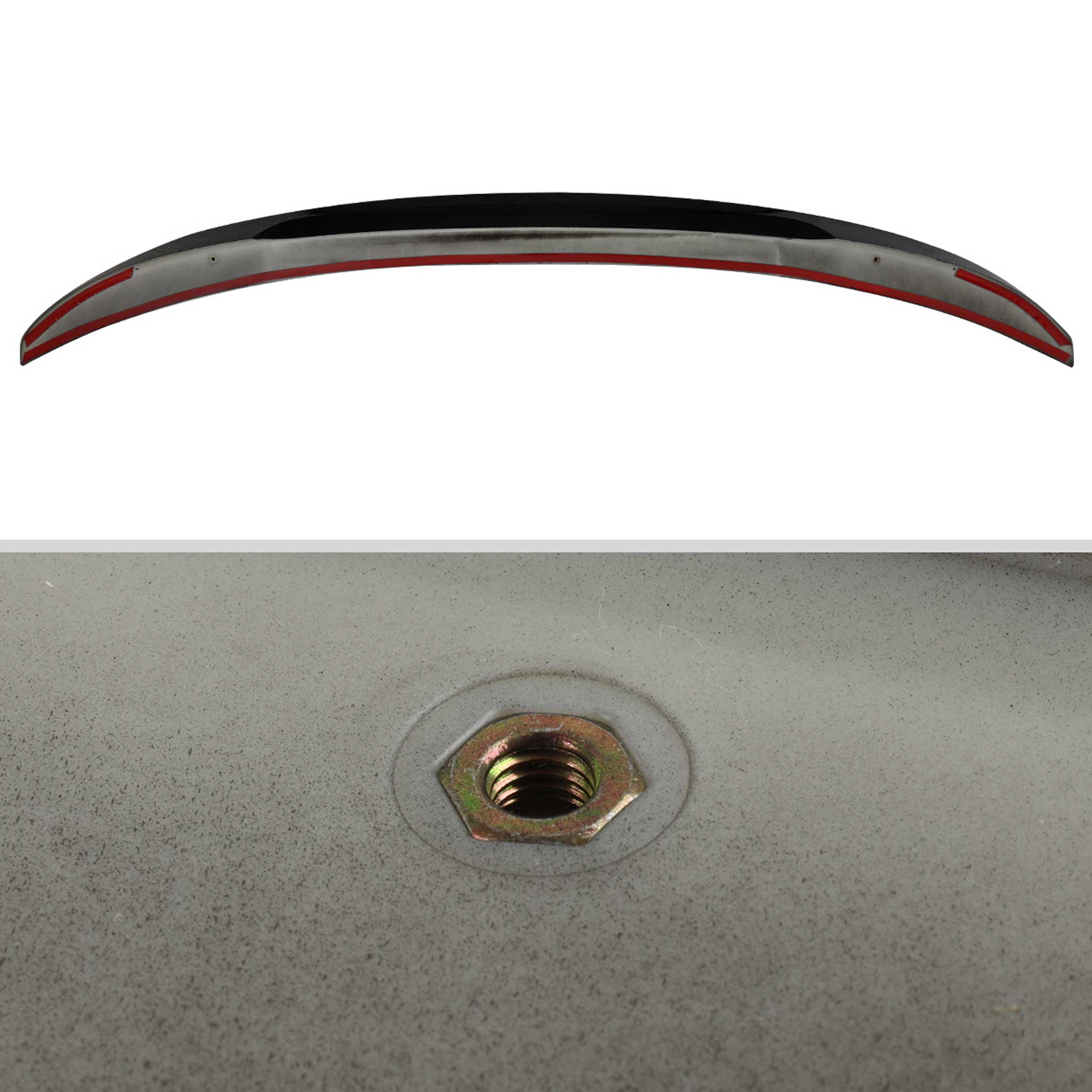 For BMW 3 Series F30 2012 Trunk Lip Spoiler ABS Glossy Black M Performance Look