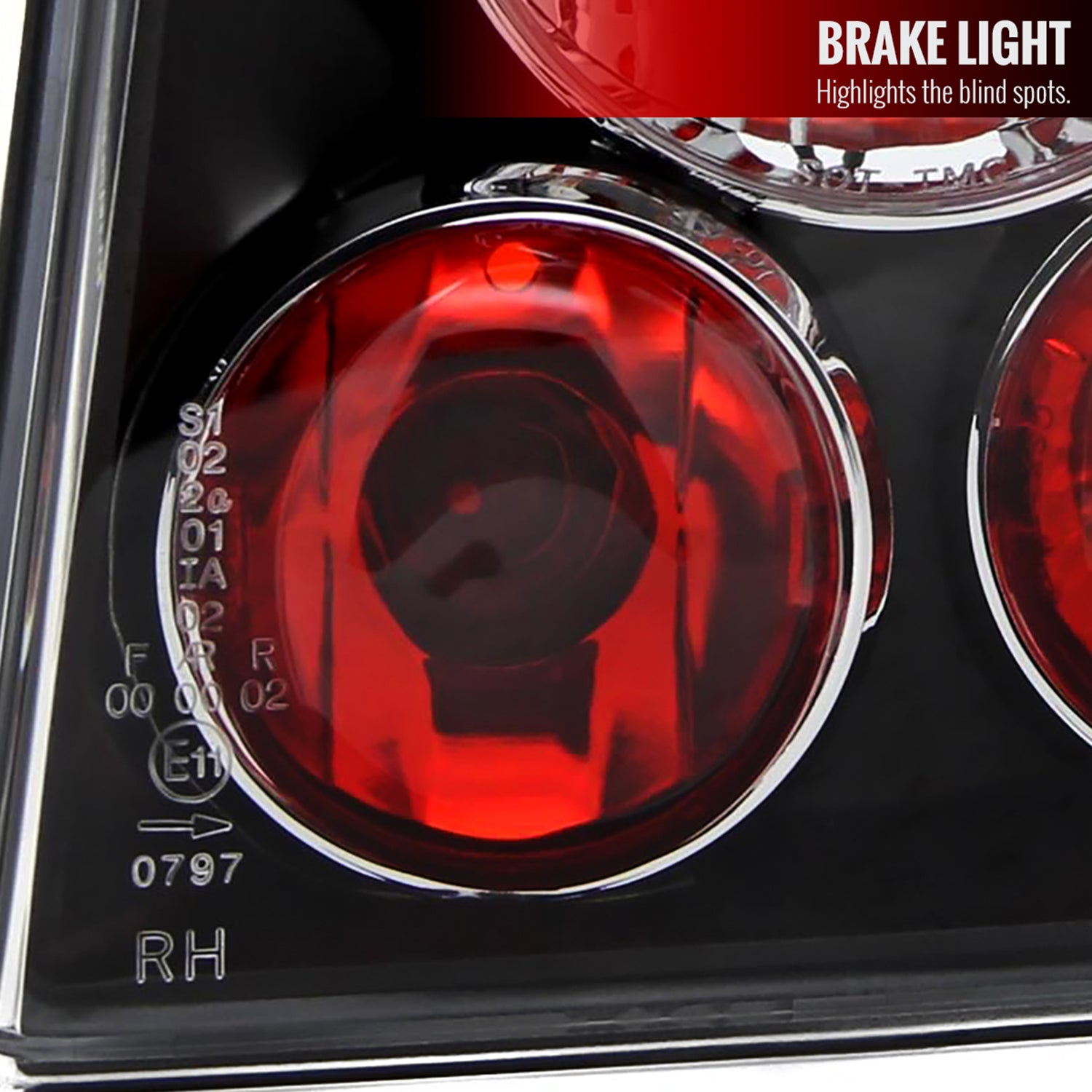 1998-2001 VW Passat Sedan Tail Lights Matte Black Housing/Clear Lens