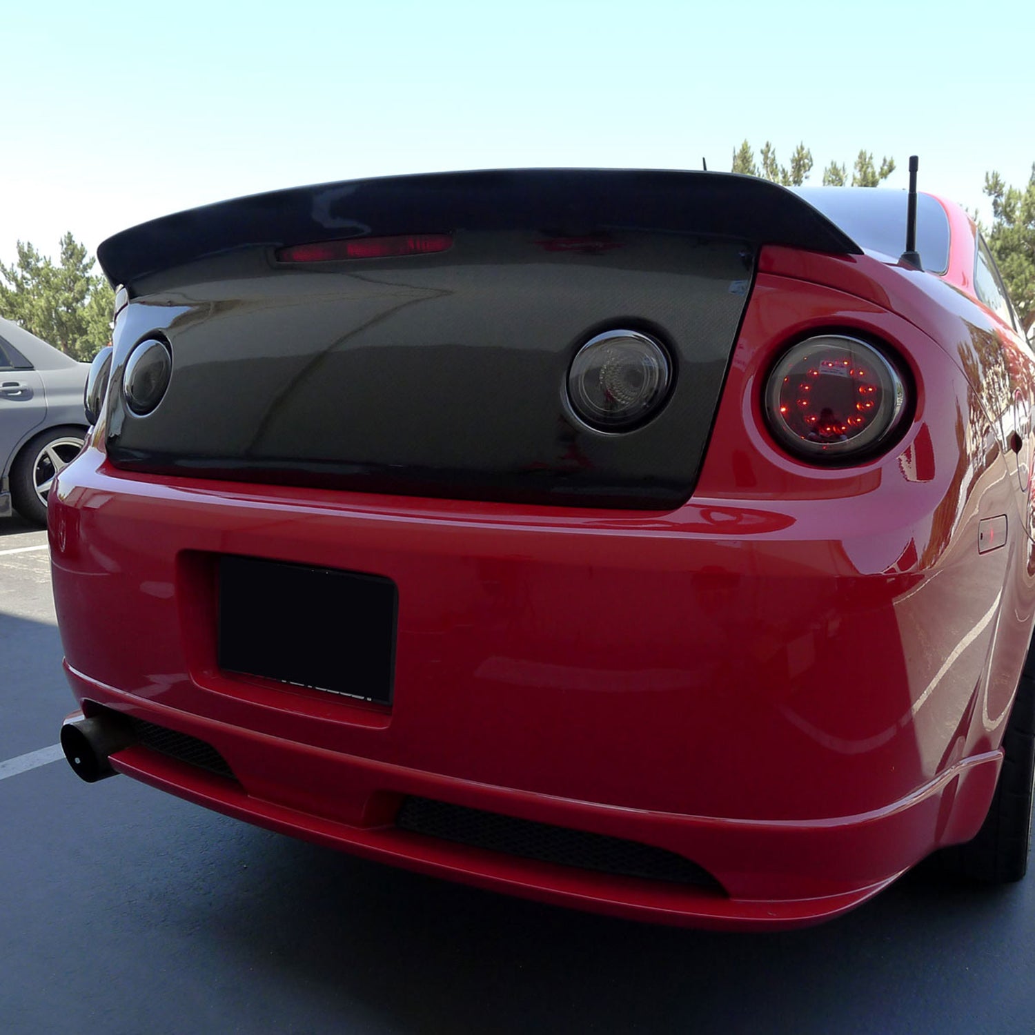 2005-2010 Chevy Cobalt Coupe LED Tail Lights & Reverse Lights Chrome/Red Smoke