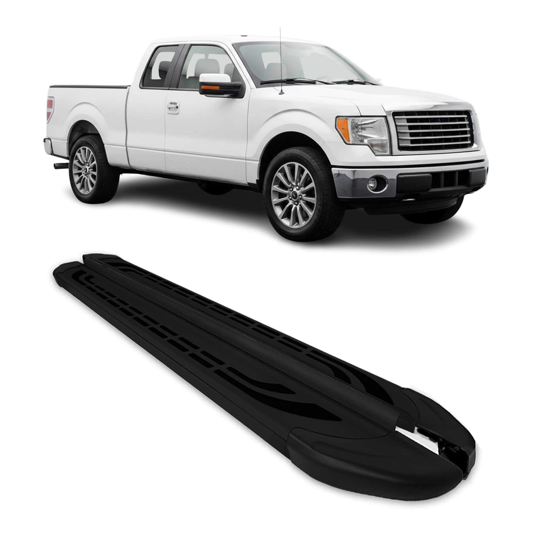 2009-2014 Ford F-150 Supercrew Cab Nerf Bars Side Steps Running Boards 2x