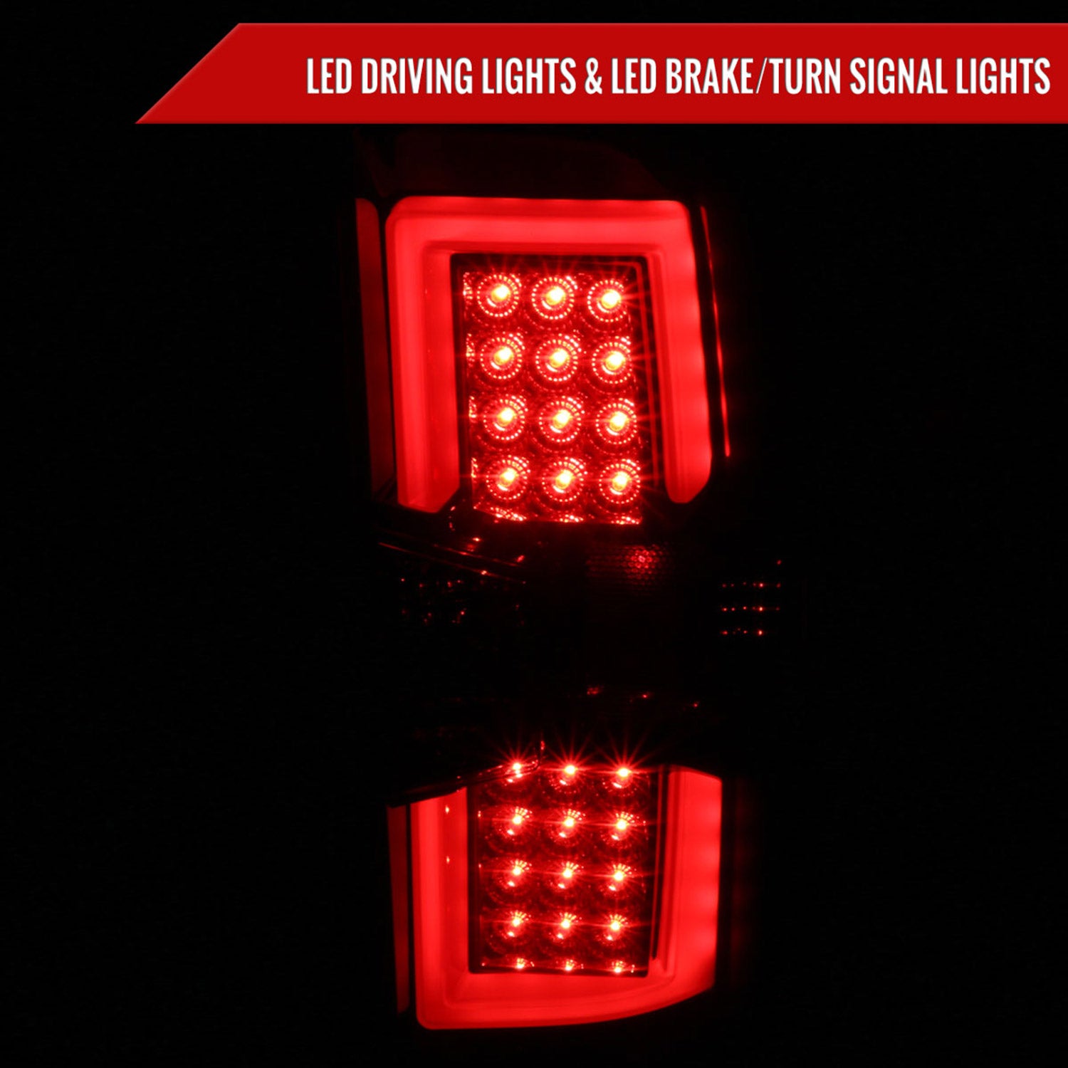 2014-2018 Chevy Silverado 1500 2500HD 3500HD/ Sierra LED Tail Lights Black