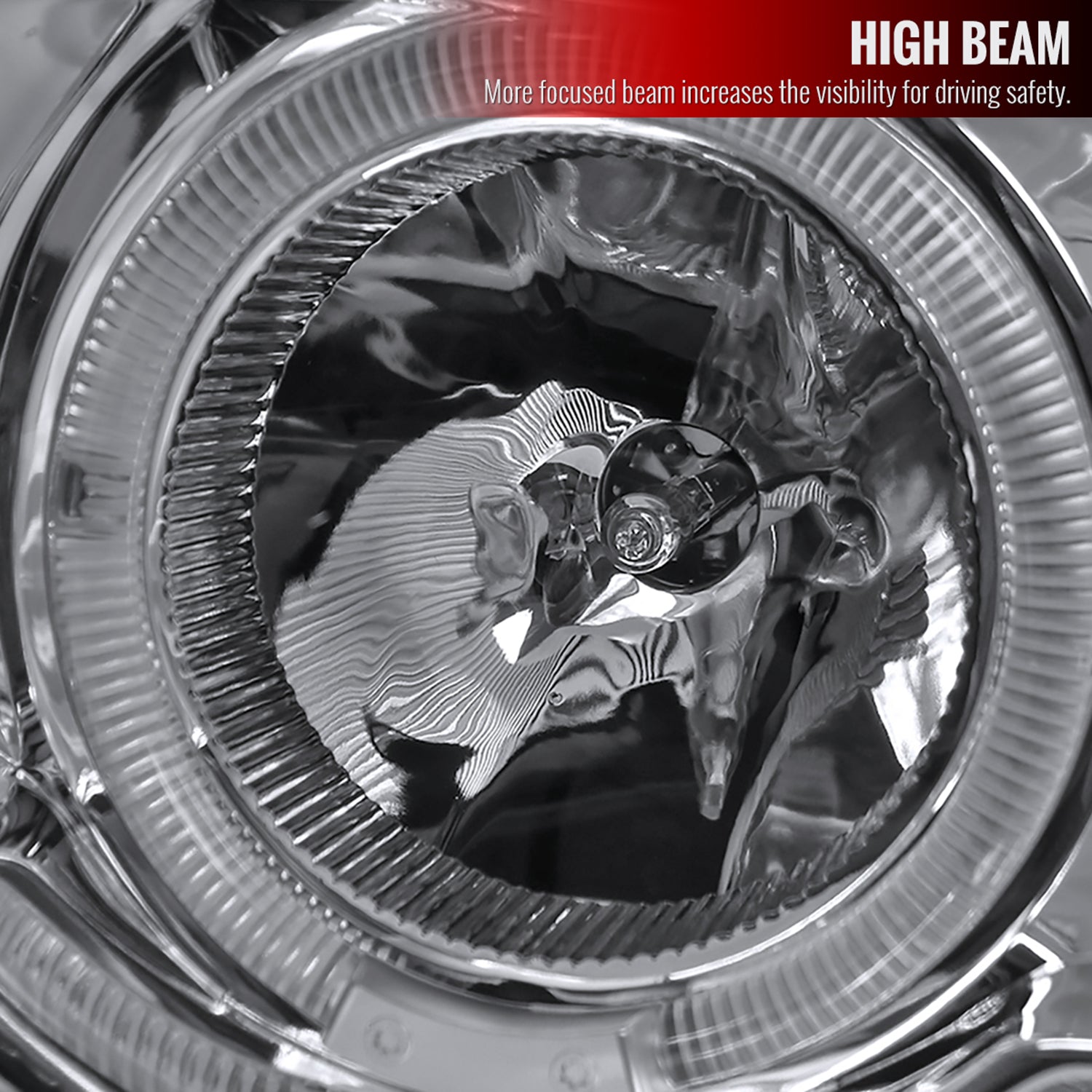 2001-2003 BMW E53 X5 Dual Halo Projector Headlights Chrome/Clear Lens