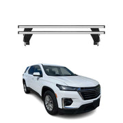 Top Roof Racks Cross Bars fits Chevrolet Traverse 2018-2024 2Pcs Gray Aluminium