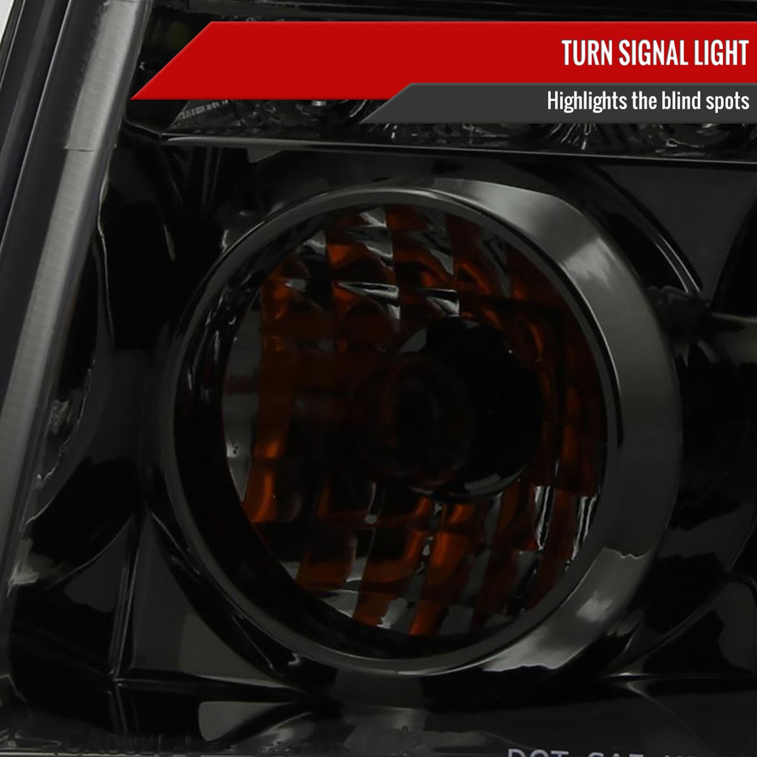 2002-2006 Cadillac Escalade Dual Halo Projector Headlights LED Light Smoke