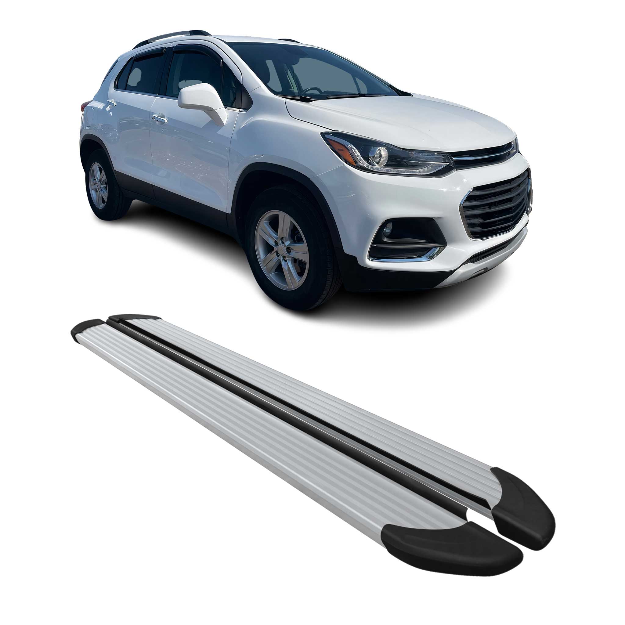 2013-2022 Chevrolet Trax Running Boards Side Steps Silver