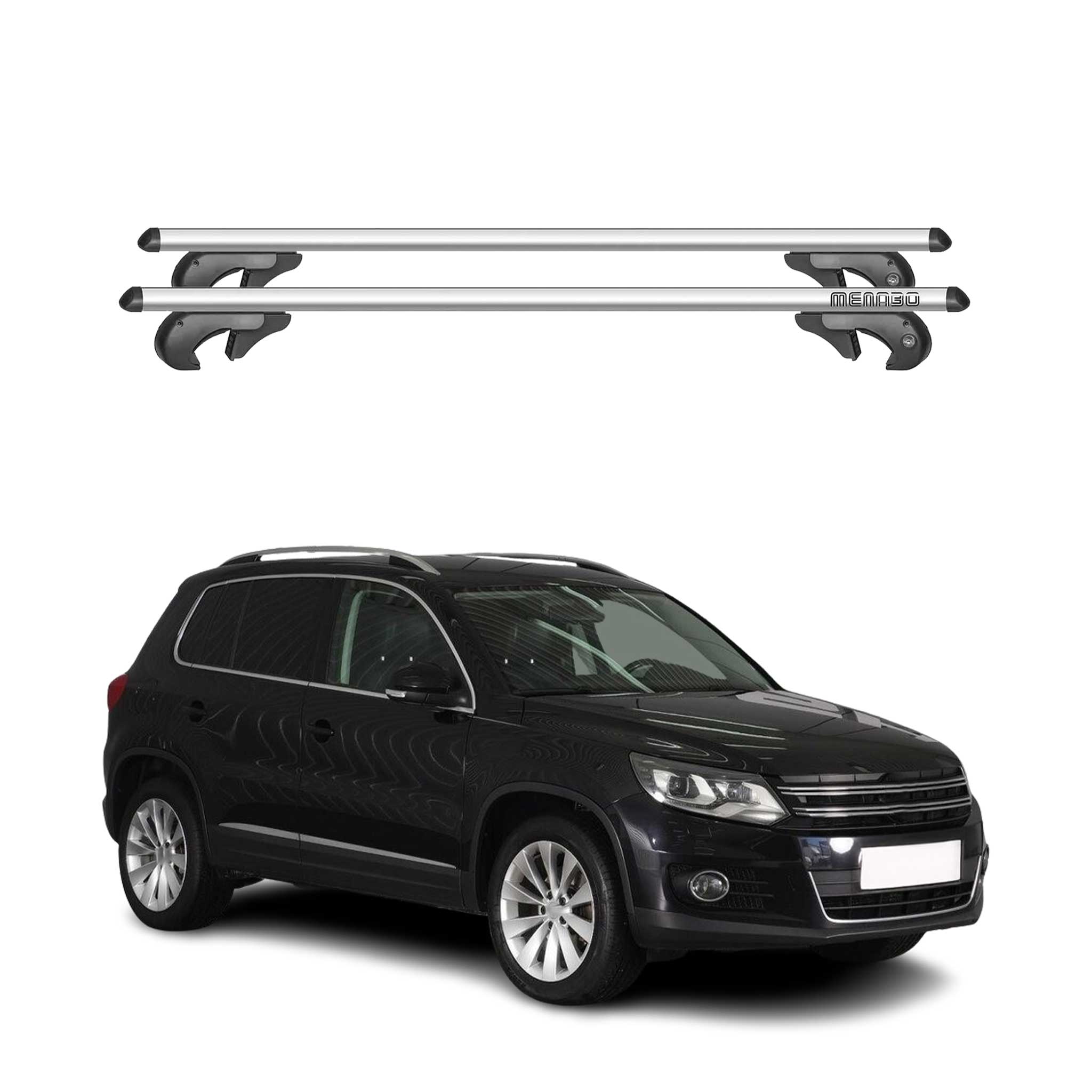 2012-2017 VW Tiguan Roof Rack Cross Bars Silver