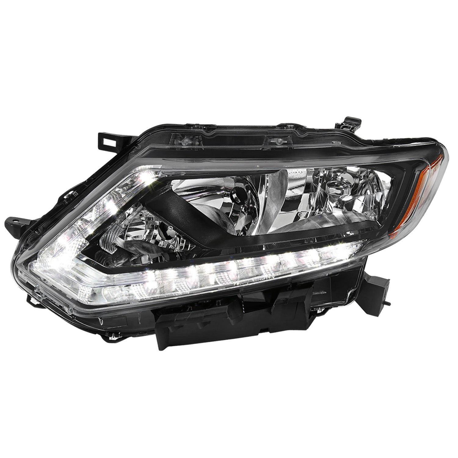 2014-2016 Nissan Rogue LED Strip Factory Driver/Left Side Headlight Matt Black