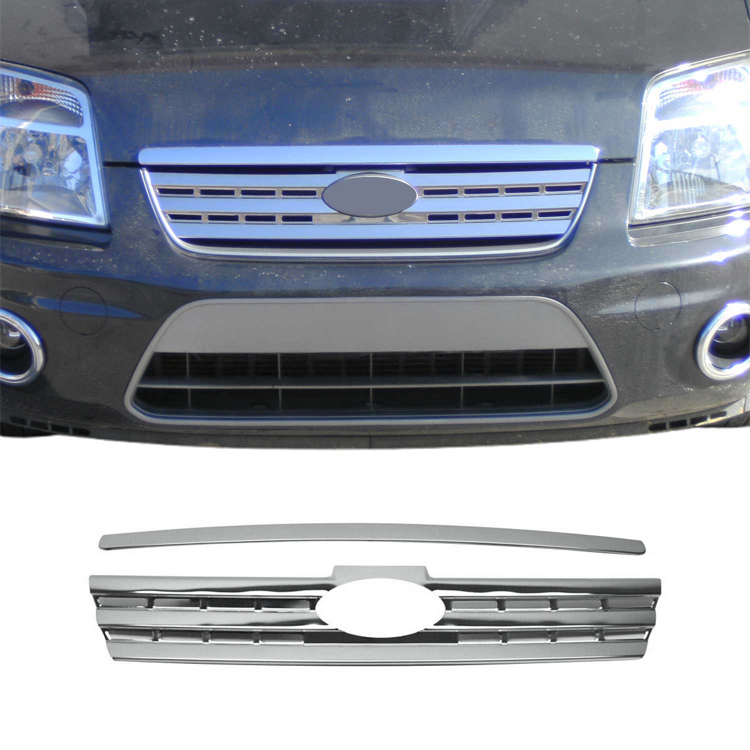 2010-2013 Ford Transit Connect Front Bumper Grill Trim Molding Stainless Steel 2Pcs