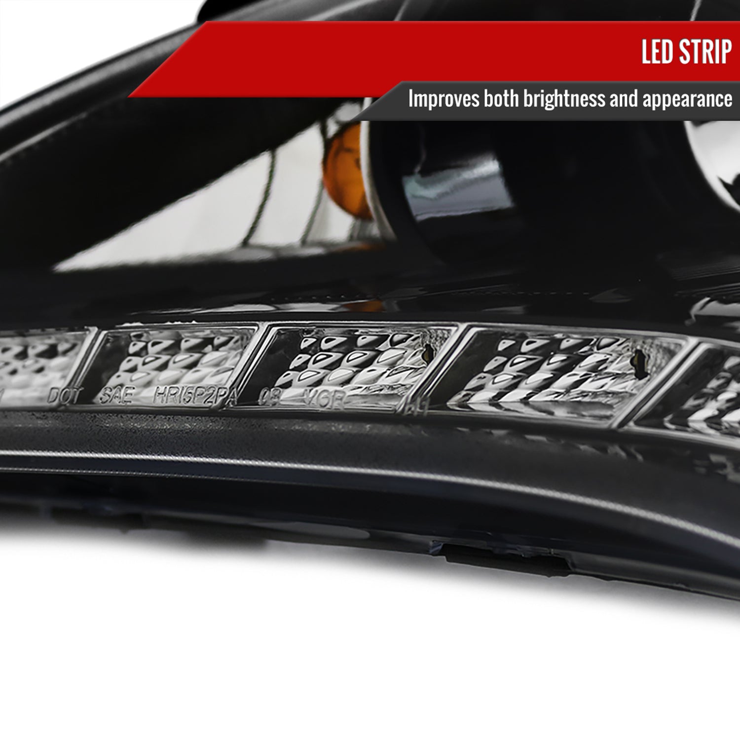 2010-2012 Hyundai Genesis Coupe Projector Headlights SMD LED Light Jet Black