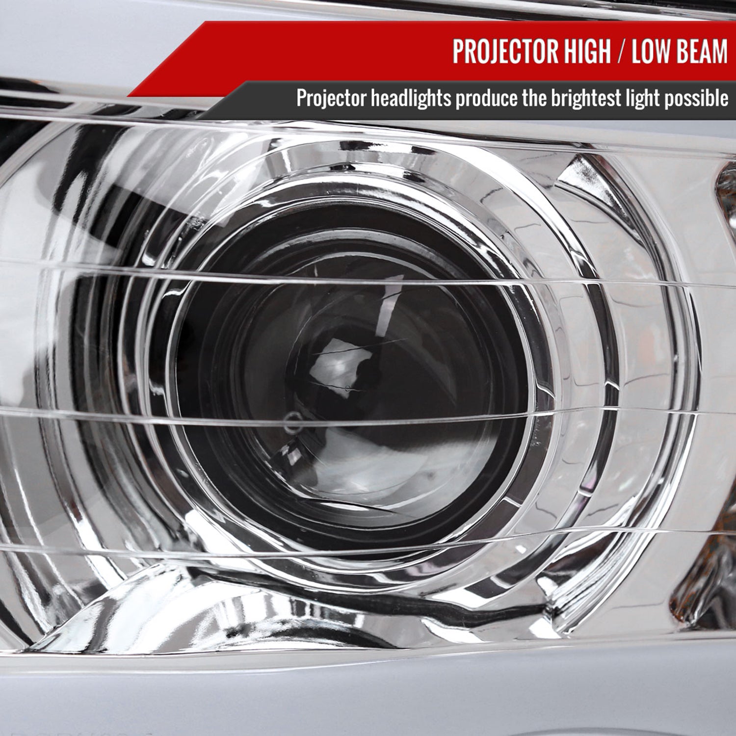 2002-2005 Dodge Ram 1500 / 2500 / 3500 LED Tube Headlights Chrome