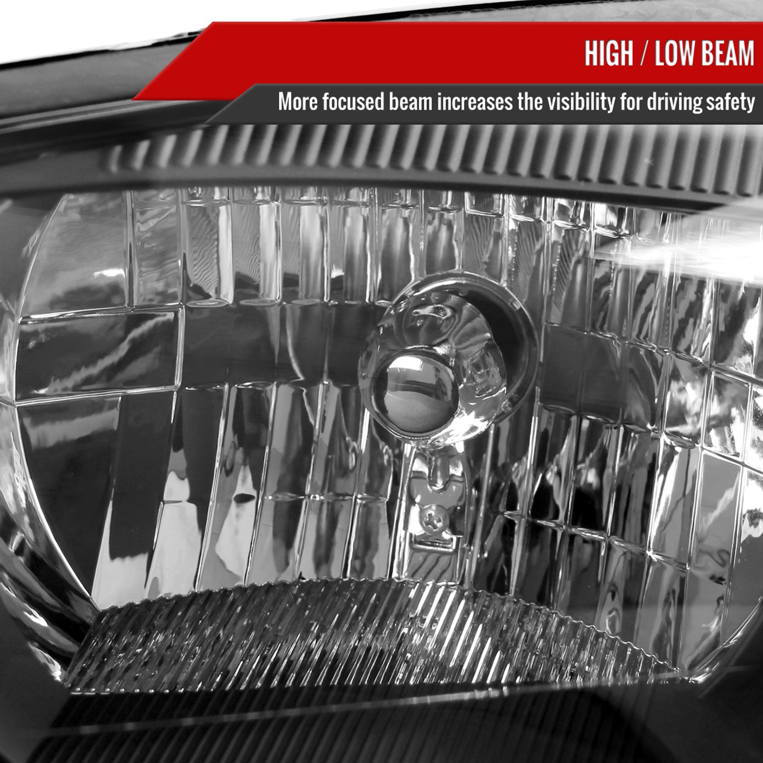 2005-2007 Ford Focus Factory Style Headlights Matte Black Housing/Clear Lens