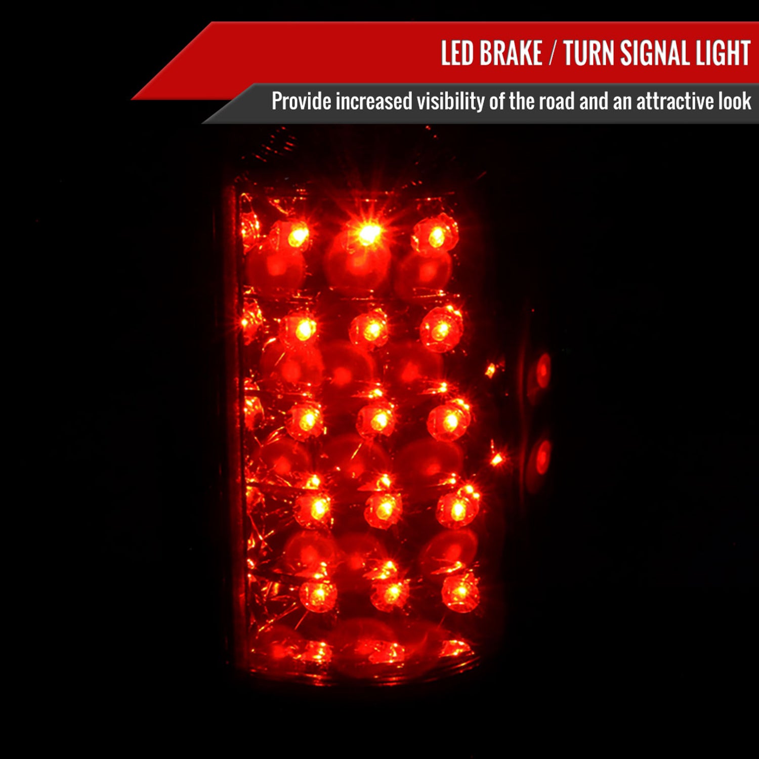 1988-2000 Chevy C10/Silverado/Tahoe/Suburban LED Tail Lights Chrome/Red Smoke