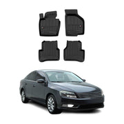 2012-2014 VW Passat B7 Premium Floor Mats Liners Full Set All Weather Heavy Duty