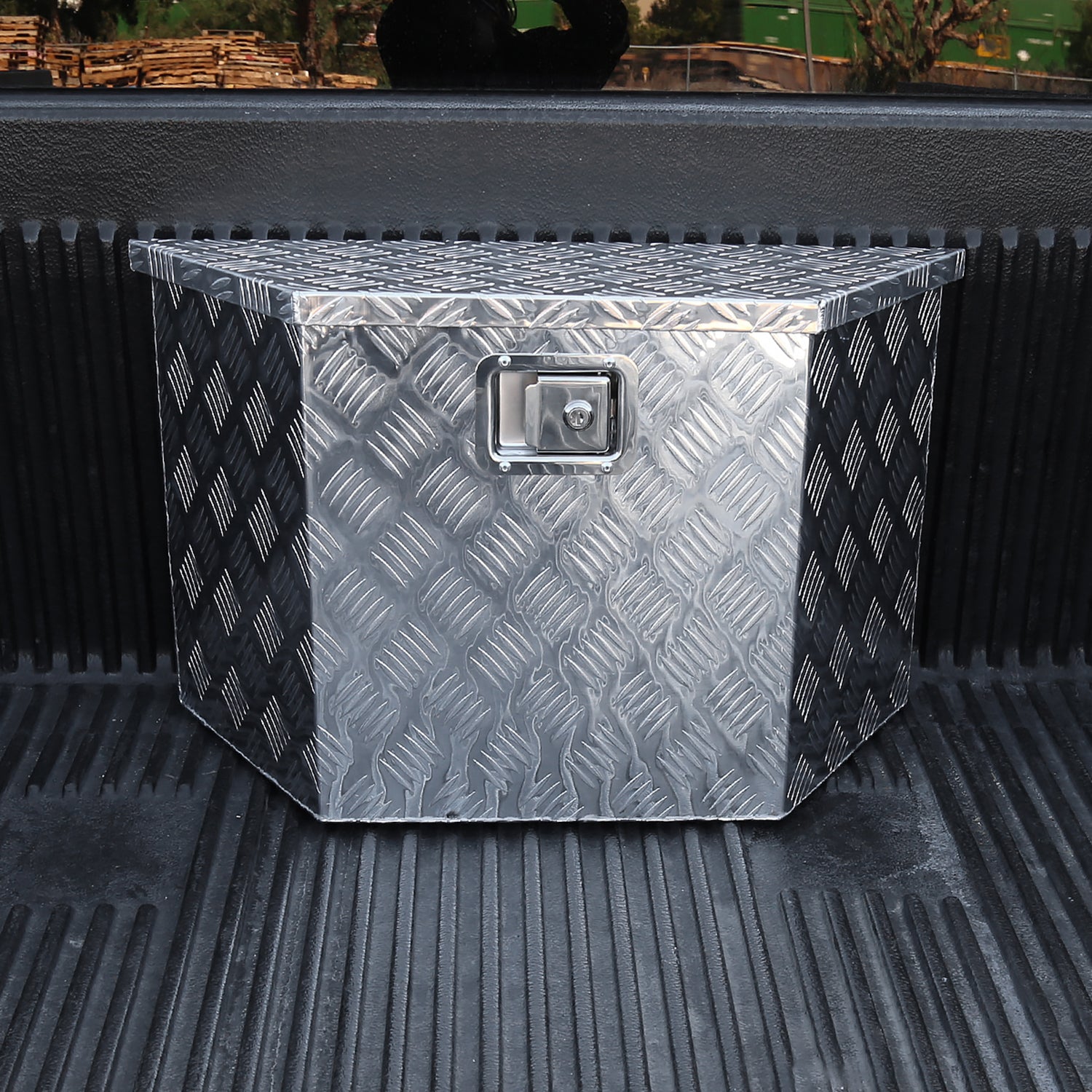 Universal 15~28" Heavy Duty Alu Truck Trailer Tongue Tool Box w/Lock & Keys