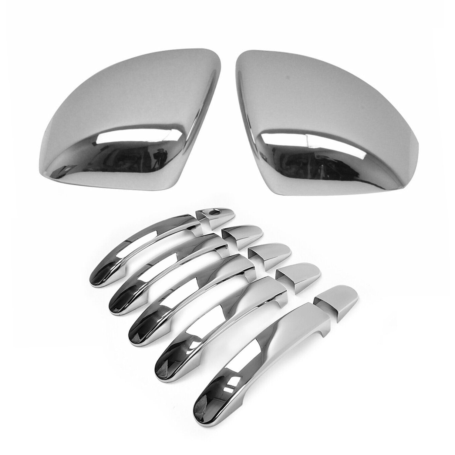 2014-2019 Ford Transit Connect Pre-FL Mirror Cover Caps & Door Handle Chrome Set