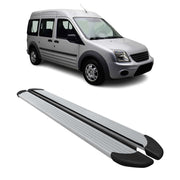 2010-2013 Ford Transit Connect Long Running Boards Side Steps Silver