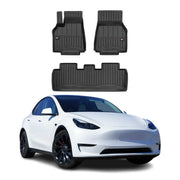 2020-2026 Tesla Model Y Premium Floor Mats Liners Full Set All Weather Heavy Duty