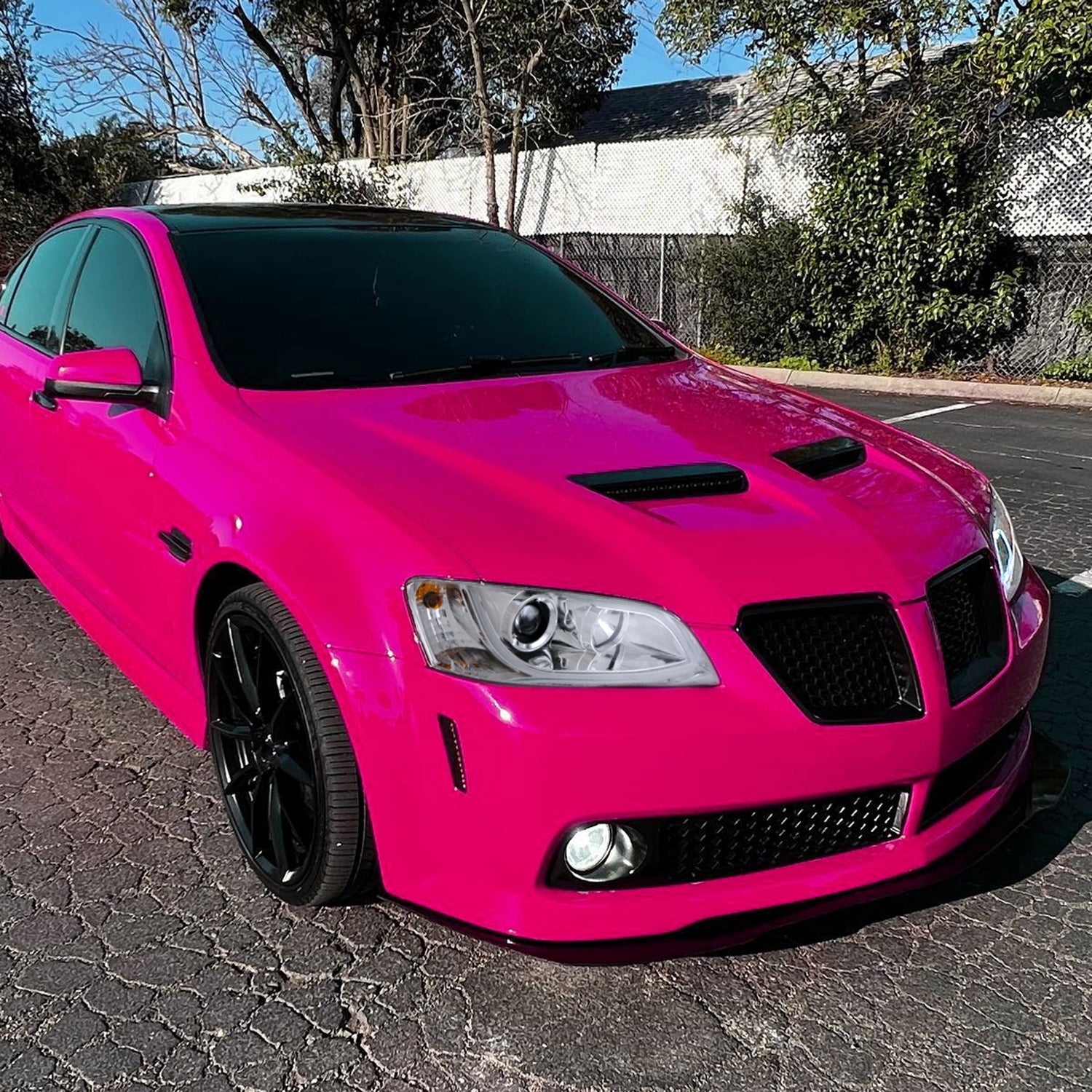 2008-2009 Pontiac G8 LED Bar Projector Headlights Chrome Housing/Clear Lens