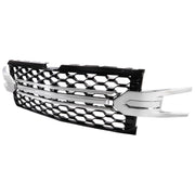 2019-2022 Chevy Silverado 1500 LT Glossy Honeycomb Hood Grille Chrome Trim
