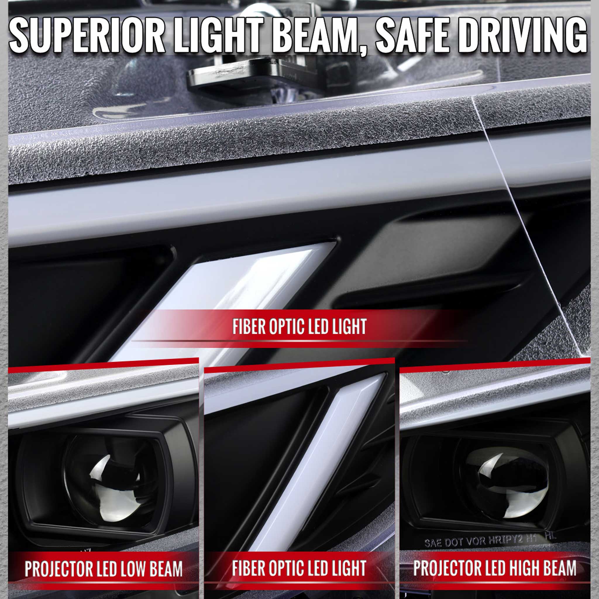 For Honda Civic 2016-2021 Full LED Projector Headlights Sequential DRL Matte Black Clear Lens