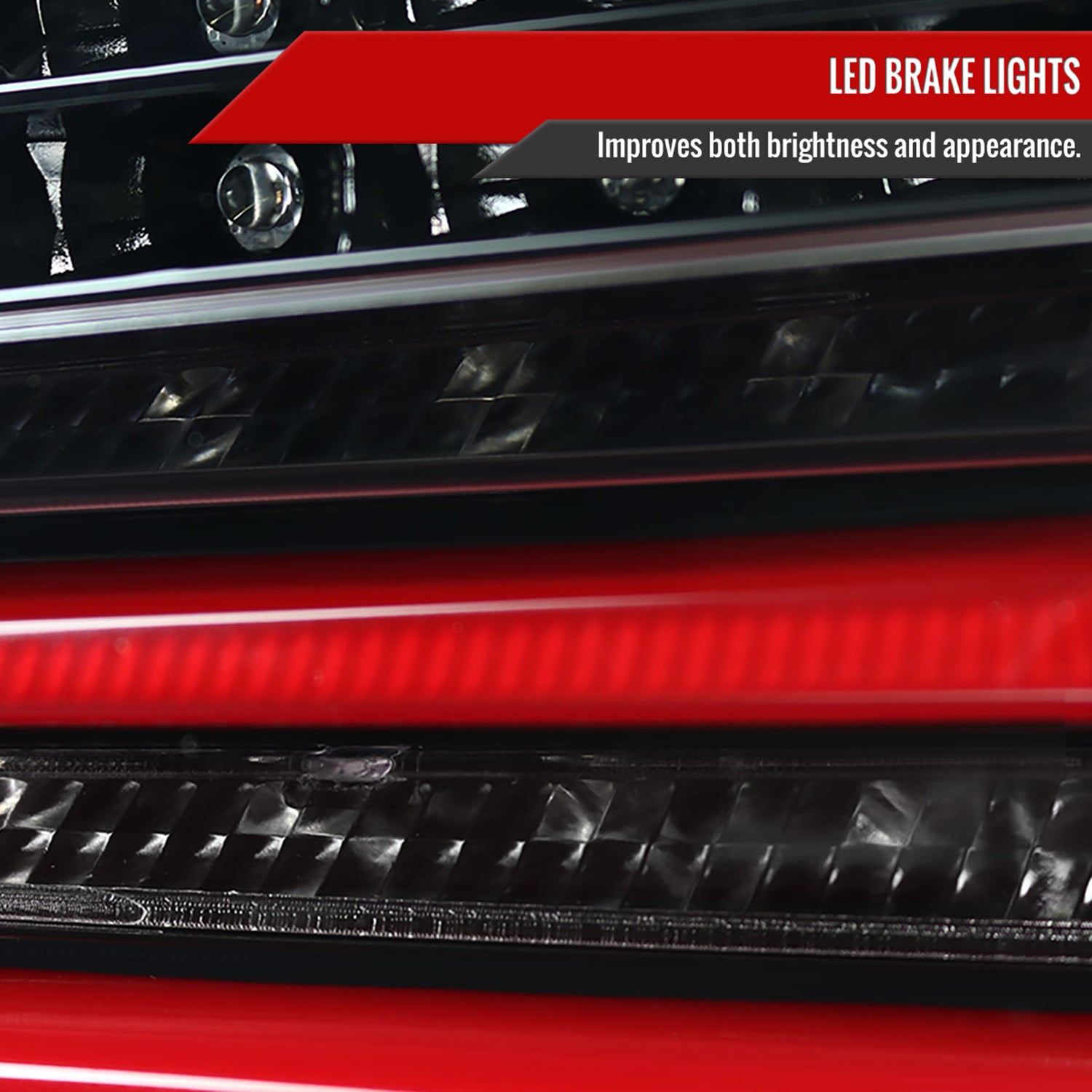 2004-2007 BMW E60 5 Series Sedan LED Tail Lights Jet Black/Clear Lens