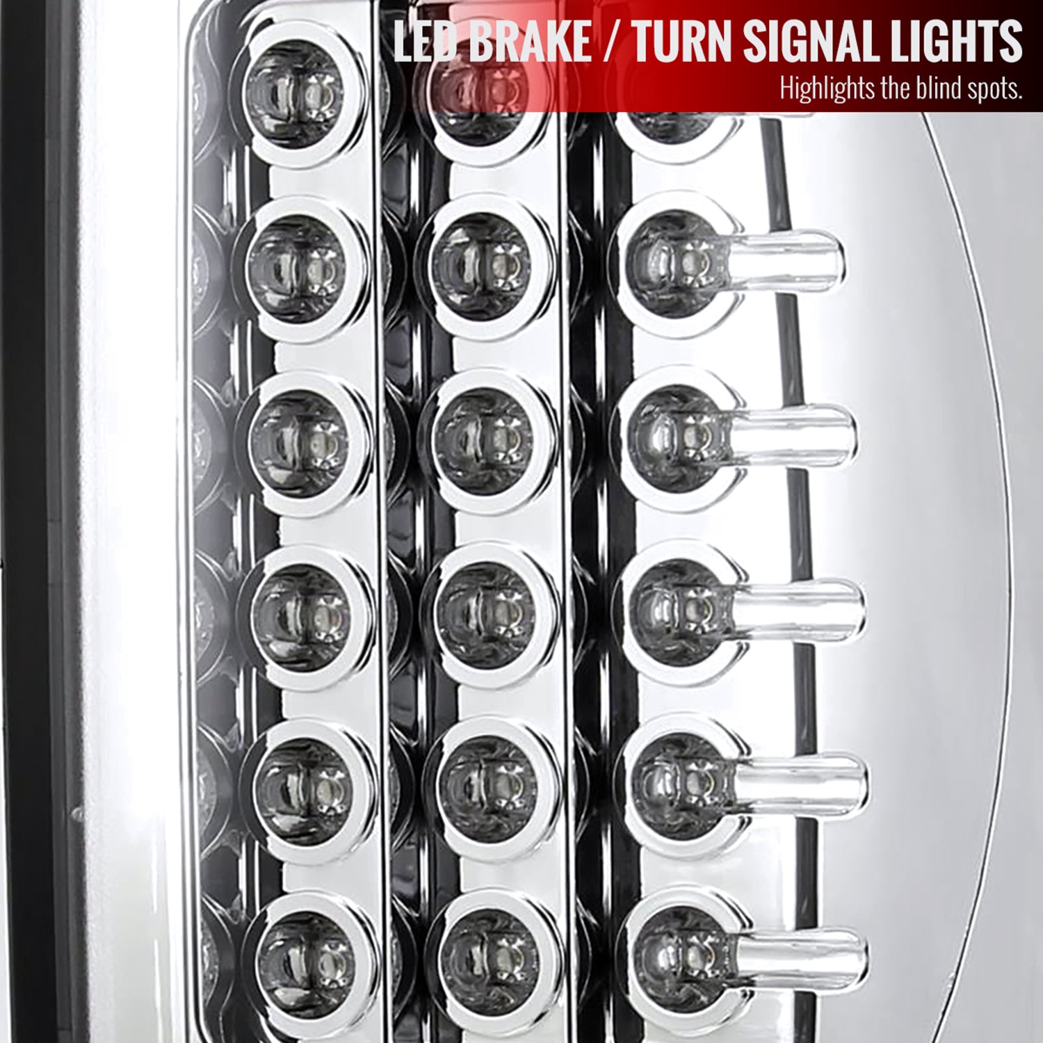 2002-2006 Dodge RAM LED Tail Lights Chrome Housing/Clear Lens