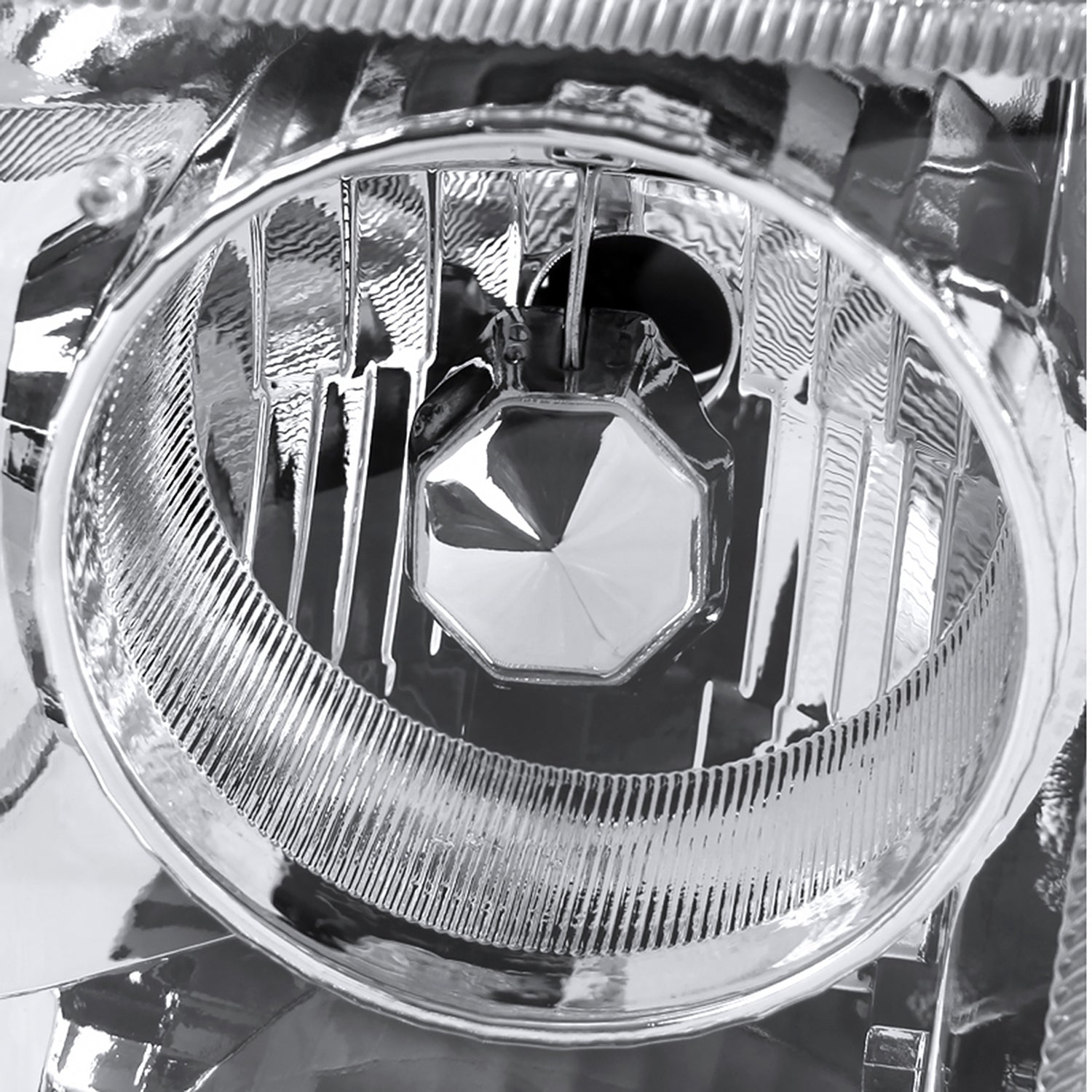 1993-1997 Ford Ranger Headlights Integrated H3 Projector Fog Light Chrome