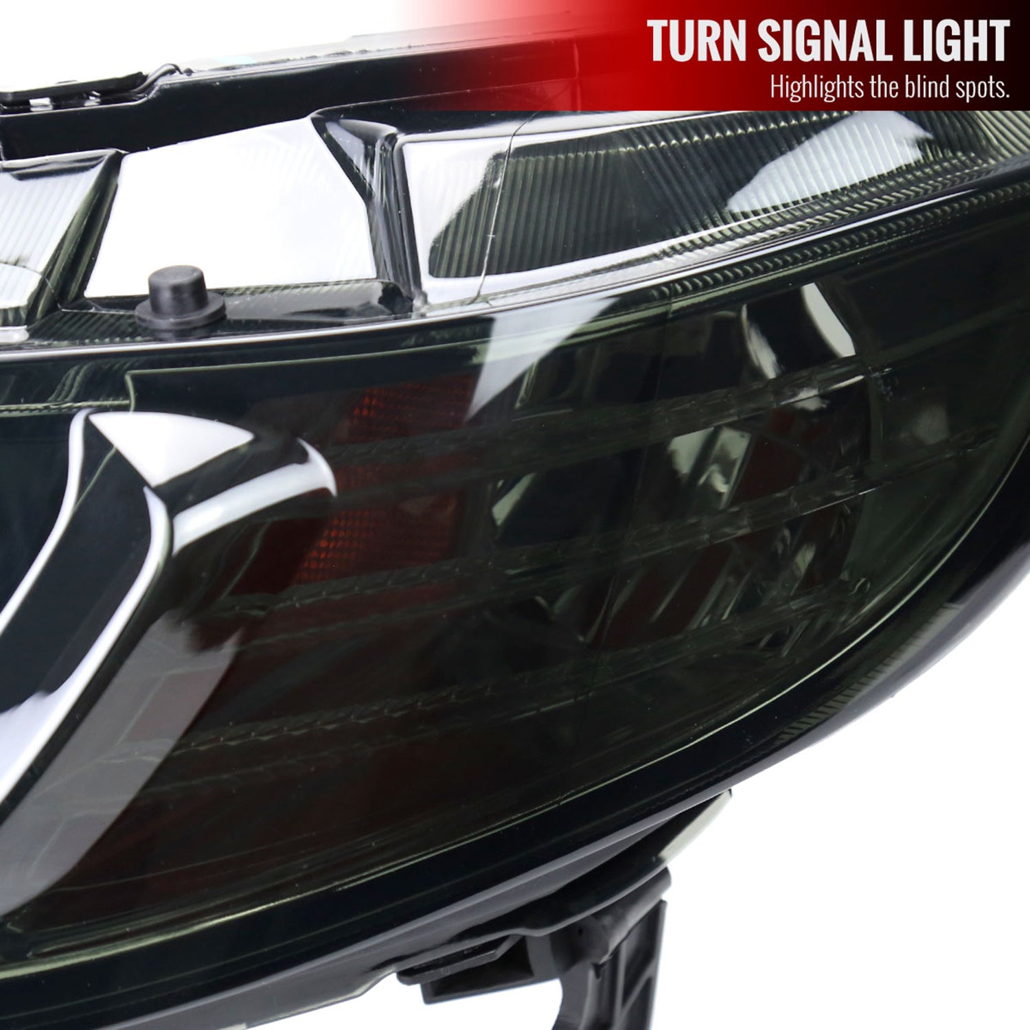 2006-2011 Honda Civic 4DR Sedan Factory Headlights w/LED Strip Chrome/Smoke