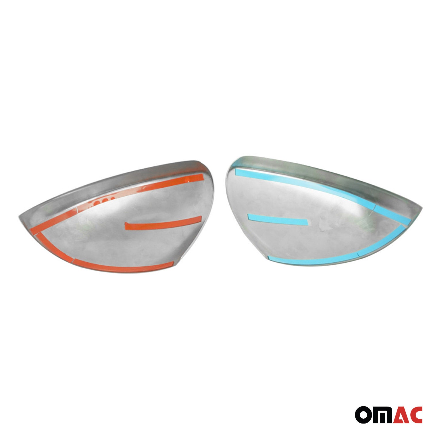 2009-2017 VW Tiguan Side Mirror Cover Caps Stainless Steel Silver 2 Pcs