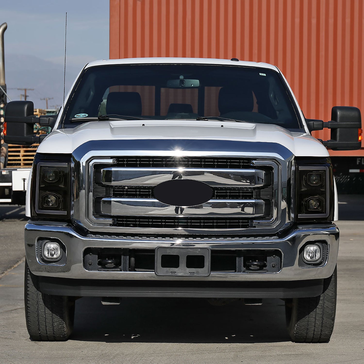 2011-2016 Ford F-250 F-350 F-450 F-550 LED CBar Projector Headlights Smoke