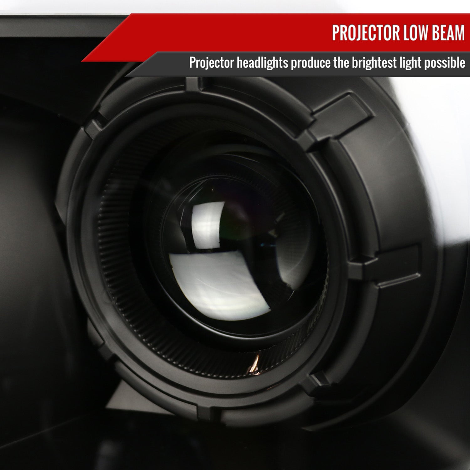 2004-2008 Ford F-150/Lincoln Mark LT LED CBar Projector Headlights Black