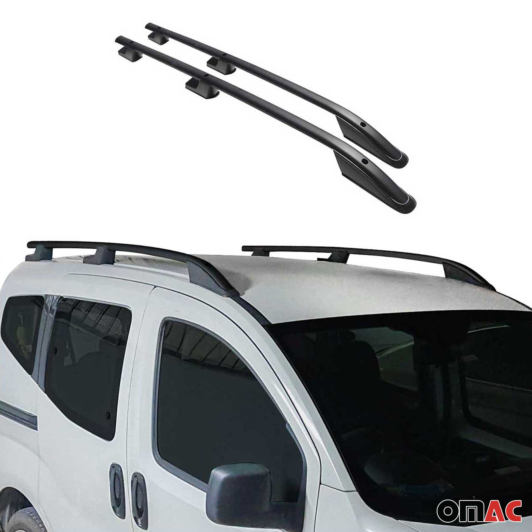 2015-2025 Ford Transit L1 SWB Roof Rack Rails Side Rails Black