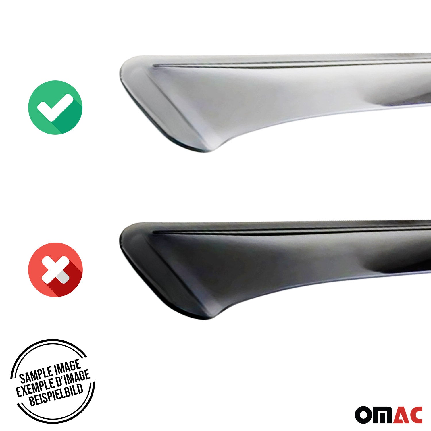 2004-2010 BMW 5 Series E60 E61 Sedan Touring Window Visor Vent Rain Deflector 2Pcs Smoke