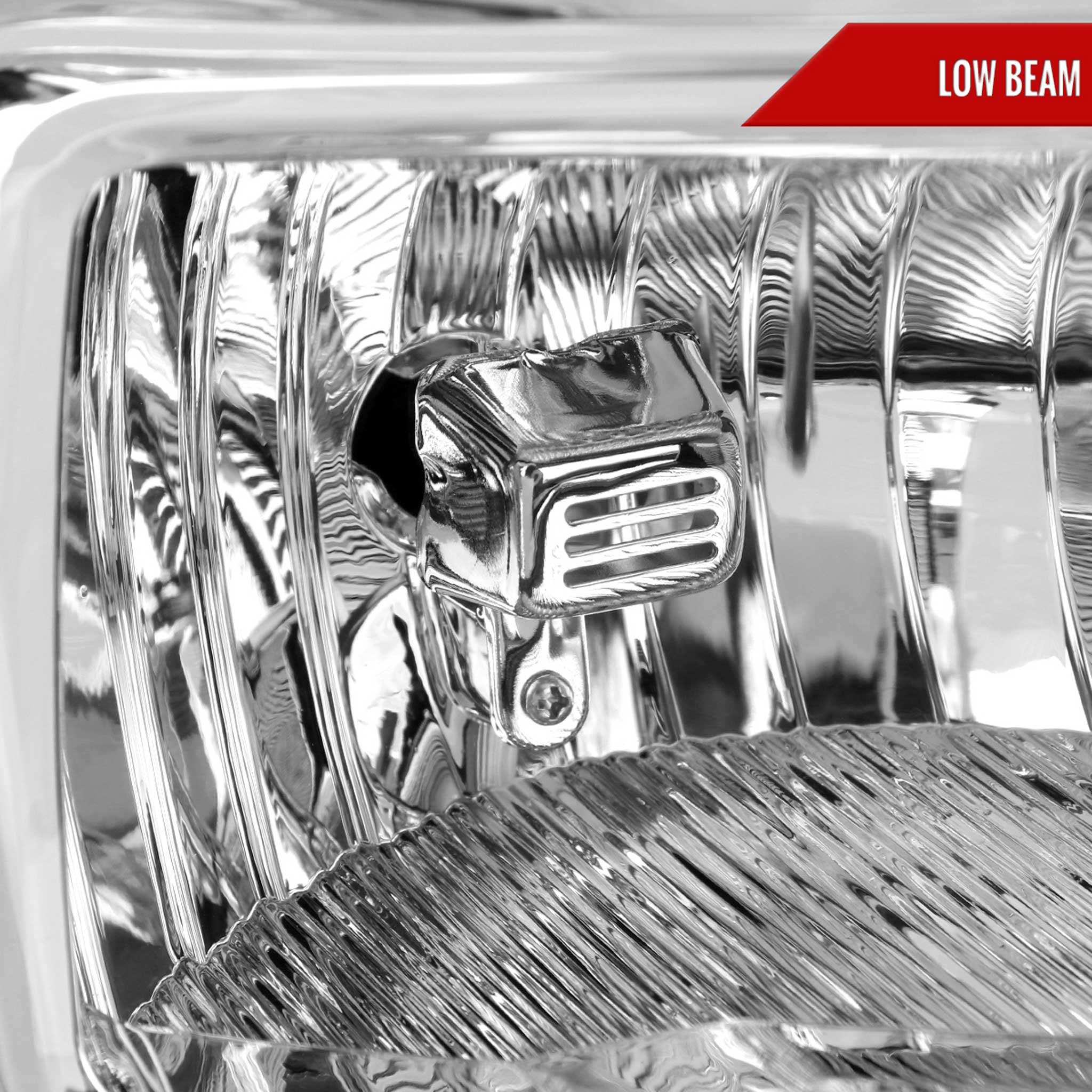 For Ford F-150 2021-2023 Factory Style Headlight Chrome Housing Clear Lens Passenger Side Only
