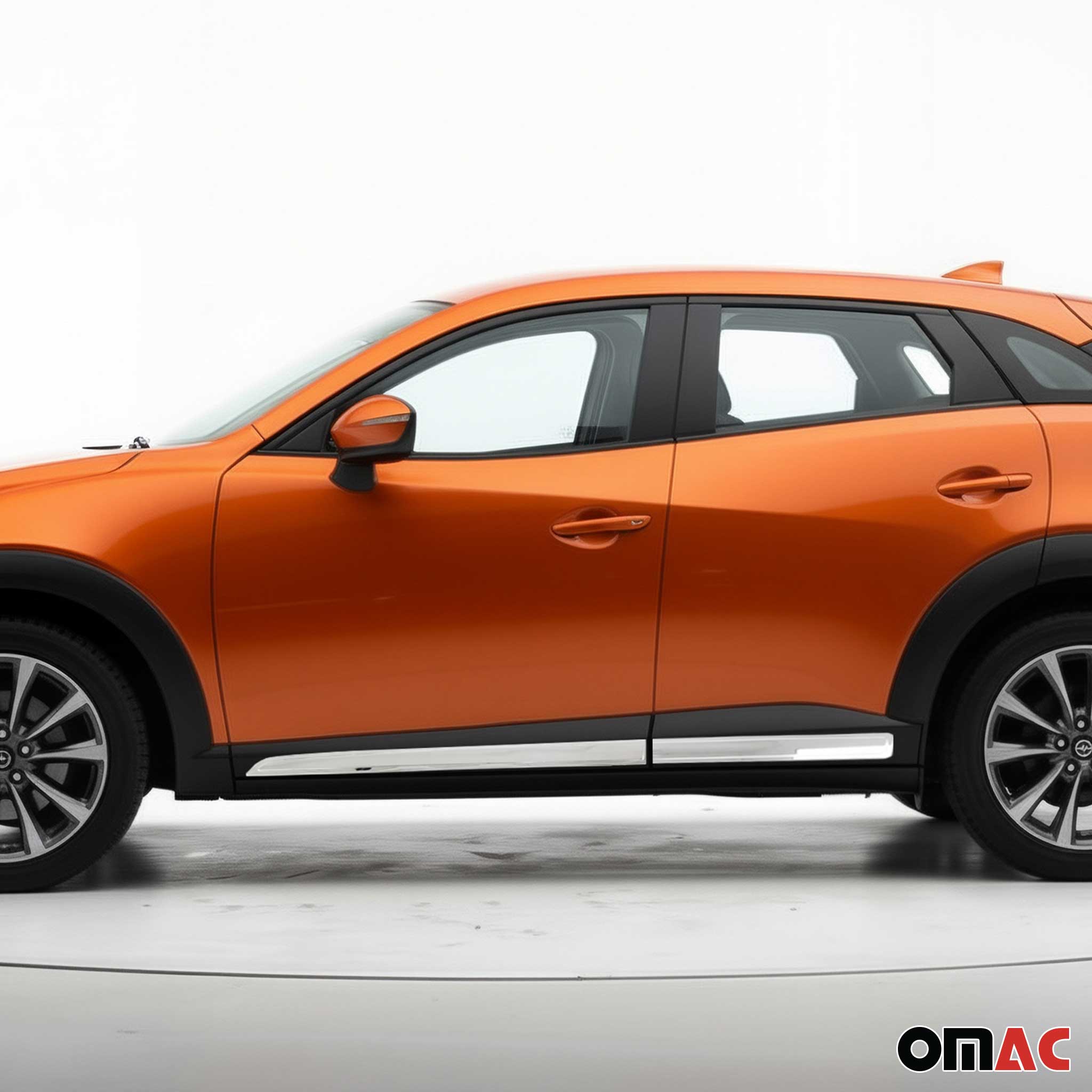 2016-2021 Mazda CX-3 Side Door Molding Trim Skirt Garnish Stainless Steel Silver 4 Pcs