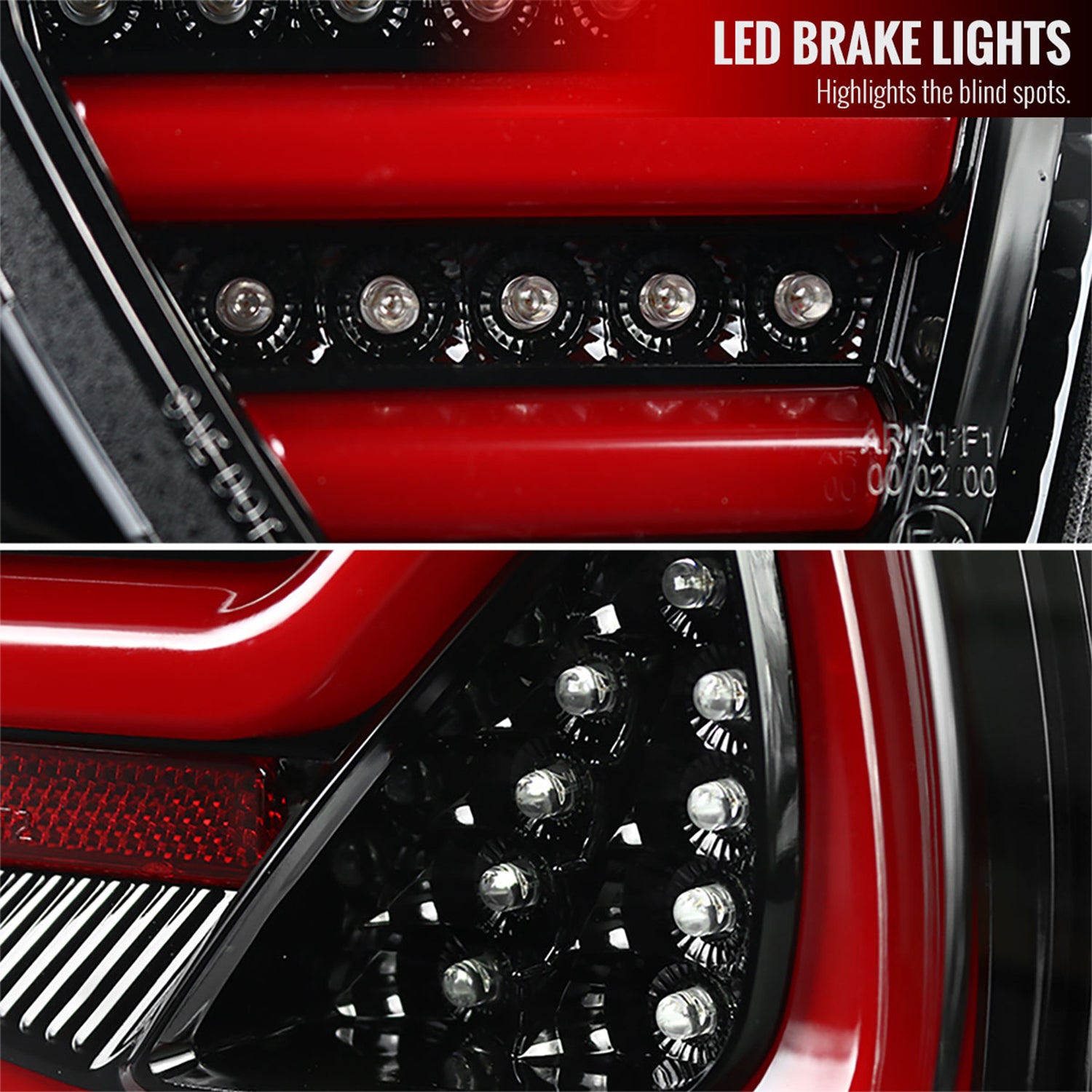 2006-2008 BMW E90 3 Series Sedan LED Tail Lights Jet Black/Clear Lens