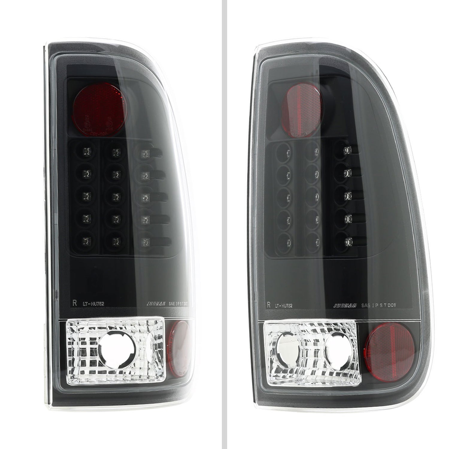 1997-2007 Ford F-150/F-250/350/450/550 Styleside V2 LED Tail Lights Matt Black