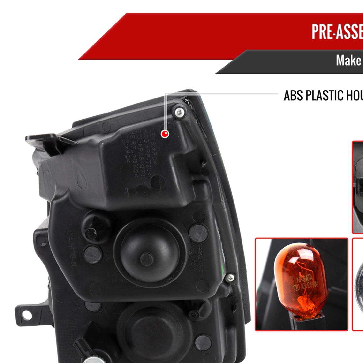 2008-2014 Cadillac CTS Sequential LED Bar Projector Headlights Matt Smoke