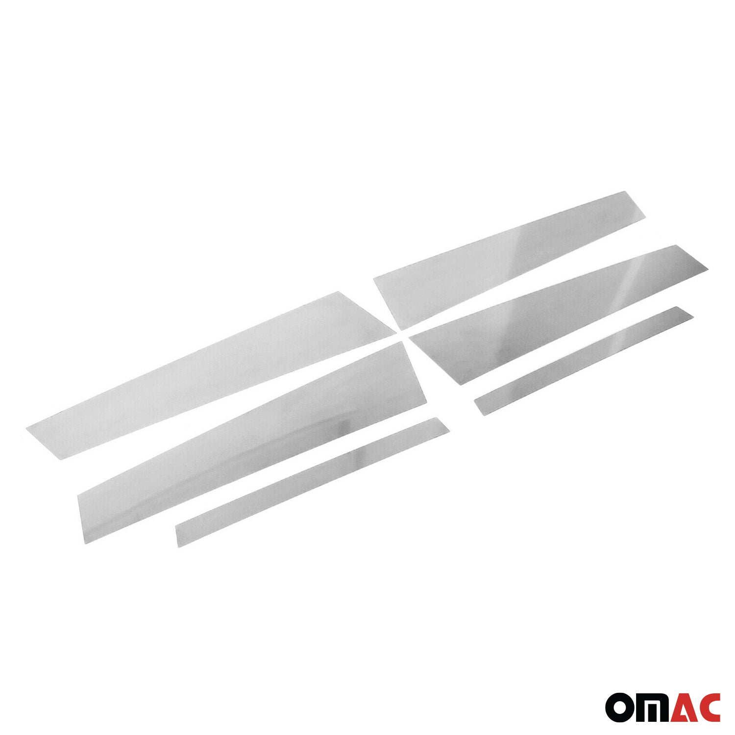 2015-2021 Mercedes C Class W205 Window B Pillar Posts Door Trim Stainless Steel 6x