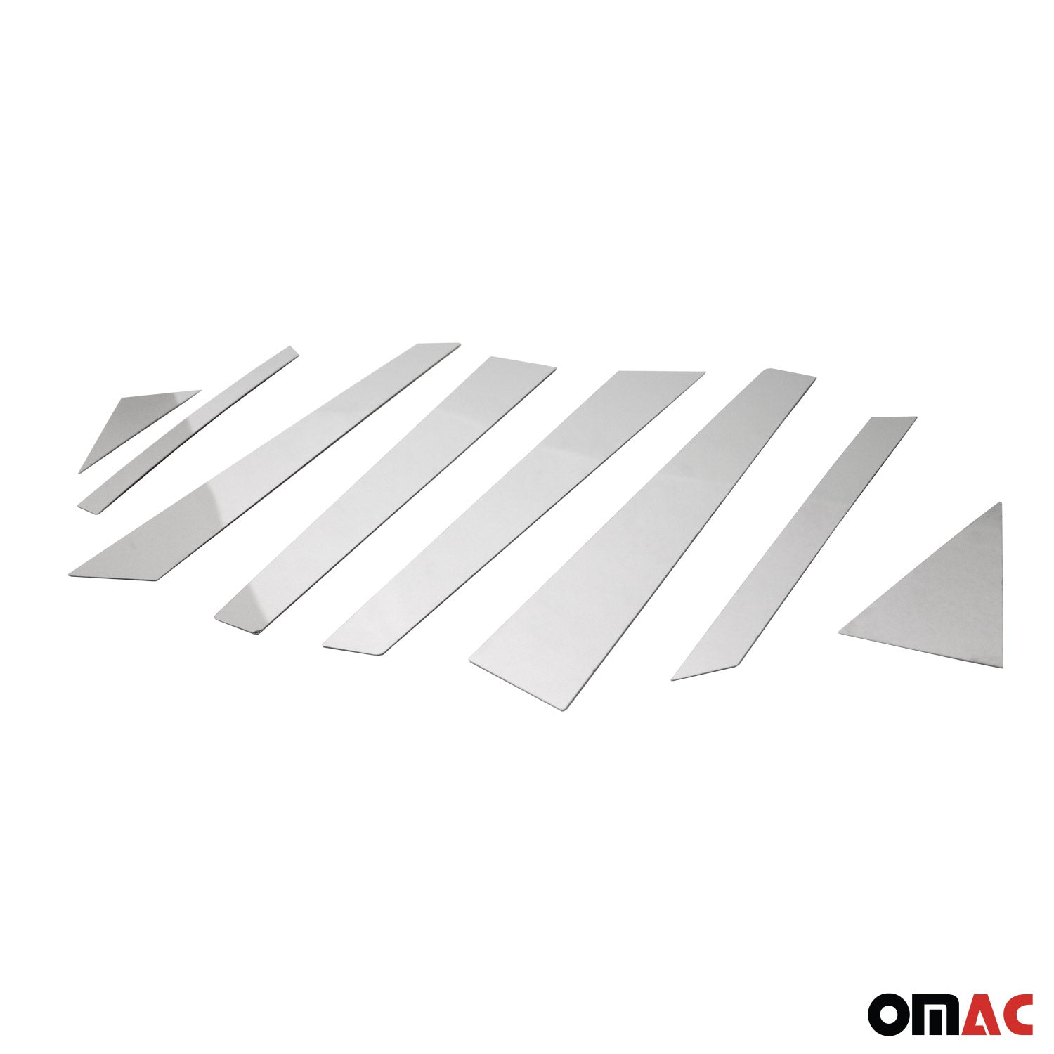 2018-2023 Hyundai Kona Window B Pillar Posts Door Trim Cover Stainless Steel Silver 8x