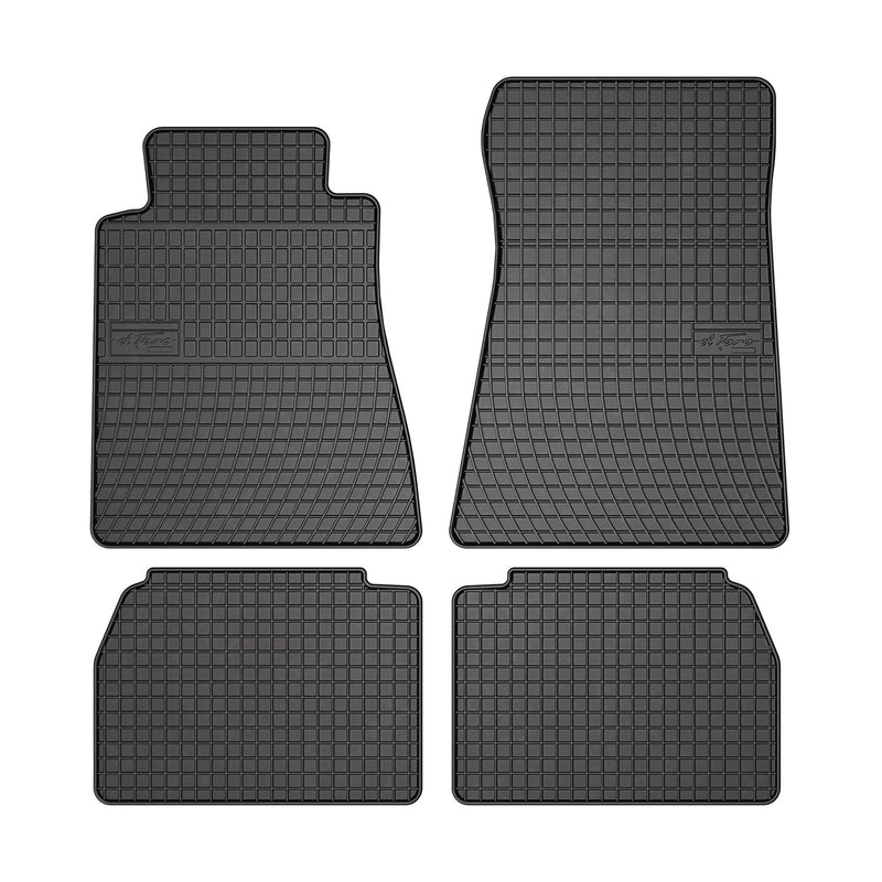 1984-1993 Mercedes C Class W201 190E Floor Mats Liners Full Set All Weather Rubber Black