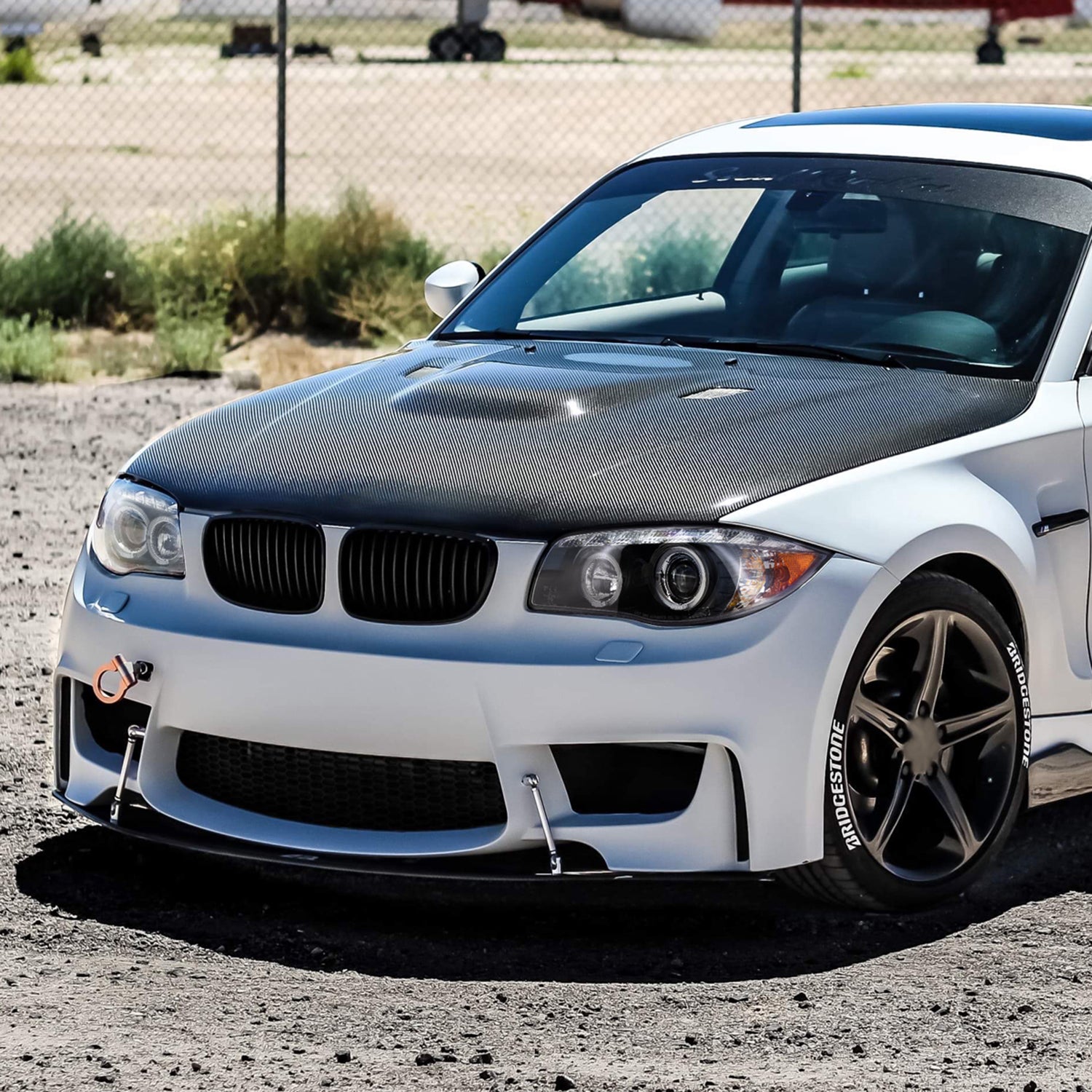 2004-2013 BMW E81 E82 E87 E88 Dual Halo Projector Headlights LED Light Black