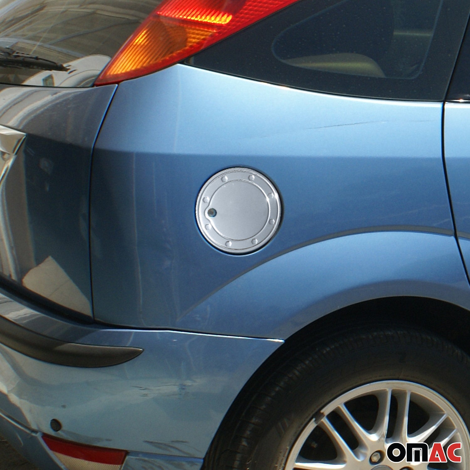 2000-2004 Ford Focus Fuel Caps Cover Gas Cap Cover Stainless Steel Silver 1Pc