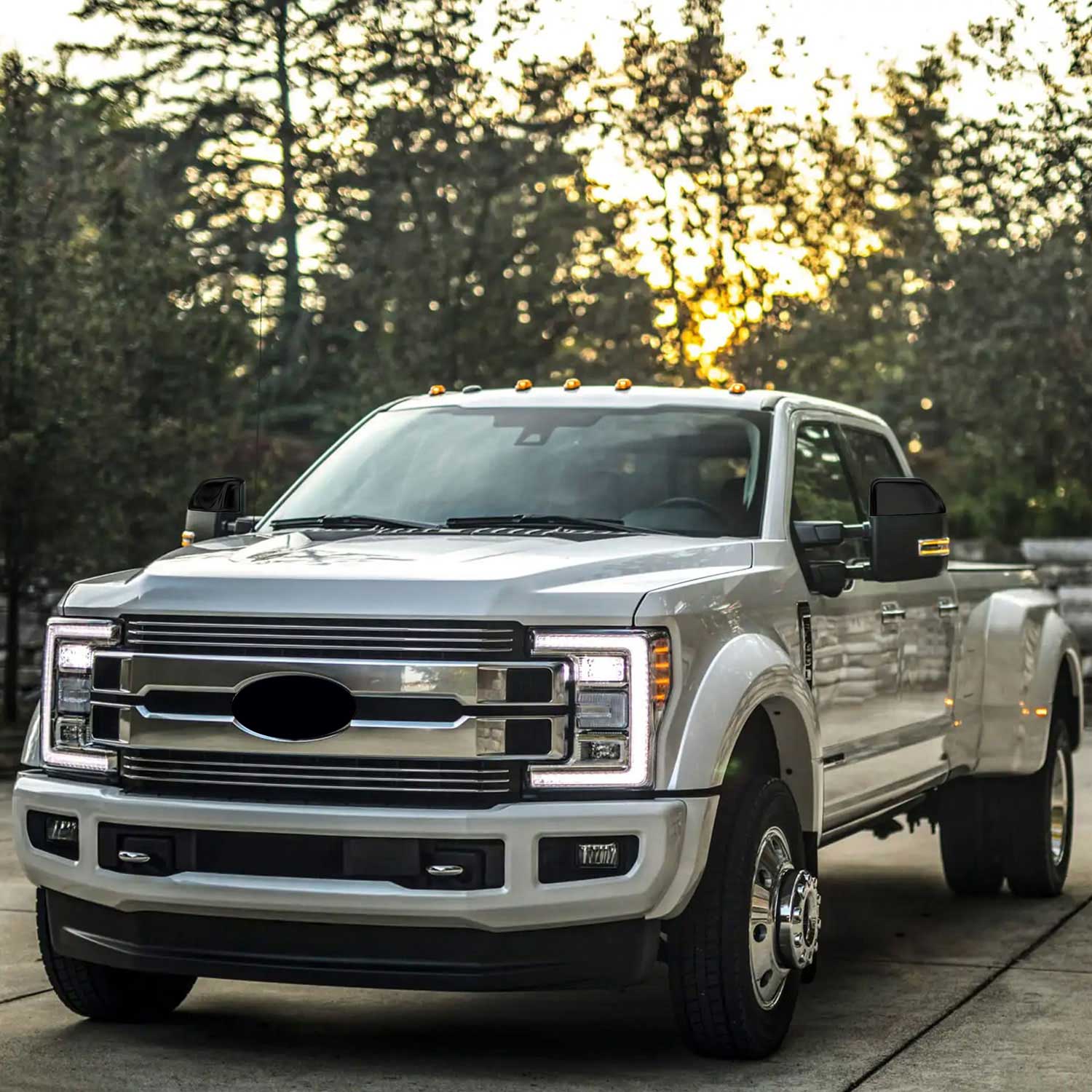 2017-2022 Ford F-250/350/450/550 Mirror Cover Caps Gloss Black 2Pcs ABS Plastic