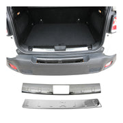Rear Bumper Guard & Trunk Sill Cover Set for Jeep Renegade 2015-23 S.Steel Gloss